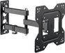 PureMounts TV-muurbeugel, kantelbare en draaibare universele houder met scharnierarm, max. VESA 200x200 mm, voor 23-43 inch platte en gebogen tv-monitoren tot 30 kg, zwart