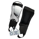 HUDORA Protège-tibias avec protection de cheville, protège-tibias confortables avec mousse, protège-tibias de football avec protège-chevilles, taille S, équipement de football pour enfants et jeunes, gris