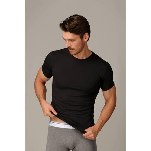 Bamigo Bamigo ondershirt Smith met bamboe (set van 2) zwart