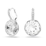 Swarovski Millenia Oorhangers, Ronde slijpvorm, Wit, Rodium toplaag