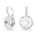 Swarovski Millenia Oorhangers, Ronde slijpvorm, Wit, Rodium toplaag
