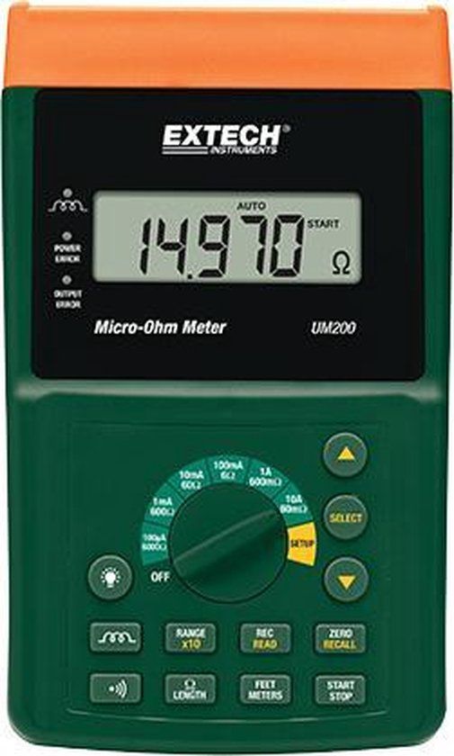 Extech UM200 - micro ohmmeter - hoge resolutie van 1µOhm - 10A teststroom