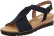 Gabor Damen Sandalette Genua Blauw Nubuck Sleehak Platte Sandalen Maat 41