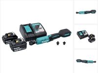 Makita DWR 180 RT accu-ratelsleutel 18 V 47,5 Nm 1/4" 3/8" + 2x accu 5,0 Ah + oplader