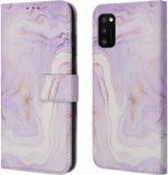iMoshion Book Case hoesje voor Samsung Galaxy A41 - Paars / Purple Marble - met pasjeshouder
