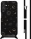 iMoshion Hoesje Samsung Galaxy A25 - Siliconen Design Hoesje met Koord - Zwart / Sky Black