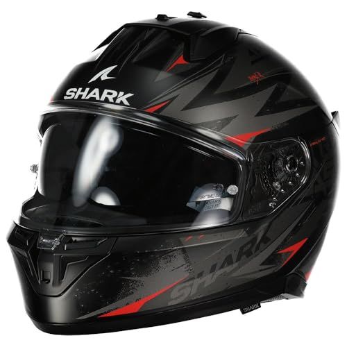 Shark D-SKWAL 3 Blast-R Mat Zwart Antraciet Rood KAR Integraalhelm - Maat XXL