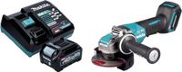 Makita GA 047 GD101 Accu haakse slijper 40 V max. 125 mm X-LOCK Brushless + 1x oplaadbare accu 2,5 Ah + lader
