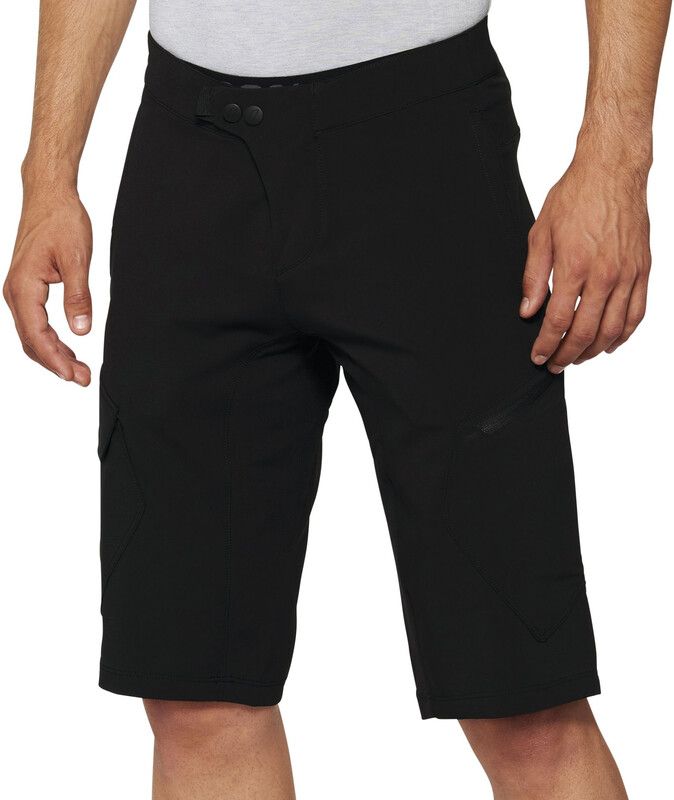100% Ridecamp Shorts with Liner Men - Black - 0841269191142