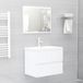 Maison Exclusive - Ensemble de meubles de salle de bain exclusif, 2 pièces, en bois stratifié, couleur blanche
