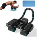 Ab roller entraîneur abdominal - Rebond automatique - 4 roues - Avec support de coude et support de smartphone