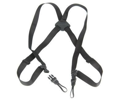 OP/TECH USA Bino/Cam Harness - Digital Camera Strap - Black, Leather/Nylon