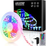 Merkloos Led Strip 4 Meter - Top Kwaliteit Led Strip 5050 RGB - Led Strips Met 44 Keys Afstandsbediening Met Batterij aansluiting