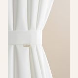 ROOM99 Vouwhouder voor gordijnen, 8 x 120 cm (breedte x lengte), decoratieve sjerpen voor gordijnen, gordijnhouders, outdoorgordijn, ecru, 1 stuk