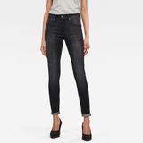 G-Star 3301 Skinny Wmn Dames Jeans 23/30 Katoen Elastaan Elastaan worn in coal