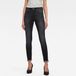 G-Star 3301 Skinny Wmn Dames Jeans 23/30 Katoen Elastaan Elastaan worn in coal