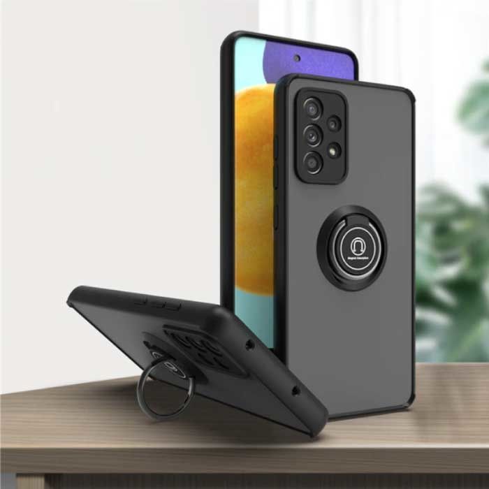 Stuff Certified® Samsung Galaxy A53 Case with Ring Kickstand and Magnet - Shockproof Cover Black