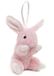 Uni-Toys - Konijn met slappe oren (roze) - met lus - 15 cm (hoogte) - pluche konijn - pluche dier, knuffeldier