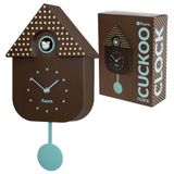 Fisura Koekoeksklok met stippen, bruin, originele wandklok