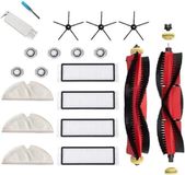 Allecto plus Kit d'accessoires pour aspirateur robot - Brosse, filtre, chiffon de vadrouille - Pièces de rechange