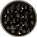 Othmar Decorations Kerstballen set - glas - 36 stuks - zwart - 6 cm - mat en glans