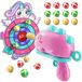 Jeu de lancer avec bandes velcro et cible en forme de licorne, comprenant 12 balles