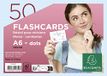 Exacompta 10352E - 50 flashcards bristol A6 dots bleu