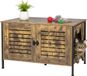 Relaxdays Kattenbak met slot en scheidingswand, 50,5 x 80 x 45 cm (h x b x d), donkerbruin