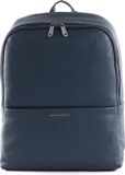 MANDARINA DUCK Leren Rugzak met laptopvak Mellow Urban Backpack Avio Blauw