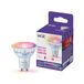 WiZ Smart LED Glass GU10 Spotlight, Gekleurd en instelbaar wit licht, 50W equivalent, 2200-6500K, 345 lumen, dimbaar, werkt met Alexa, Google Assistant en Apple Home, 1-pack