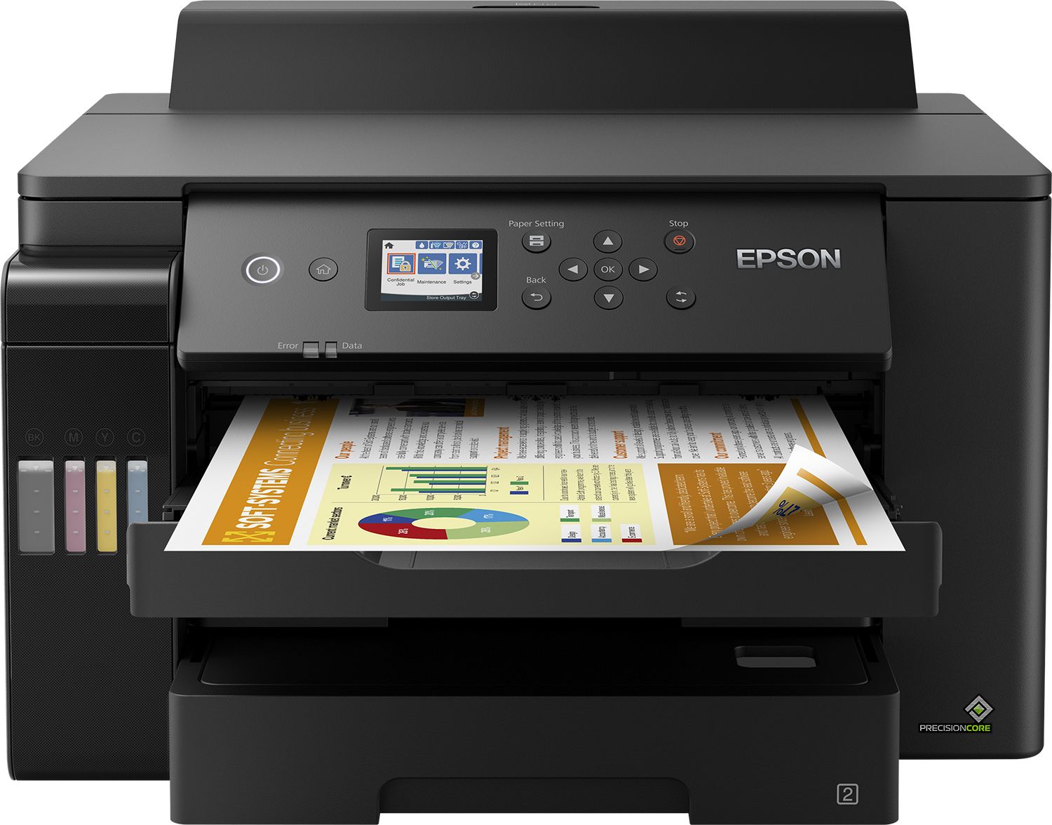 Epson EcoTank ET-16150 - Inkjet printer - color - A3 - 4800 x 1200 DPI - up to 21 ppm (mono) / up to 21 ppm (color) - 550 sheets - USB, LAN, Wi-Fi, Wi-Fi Direct