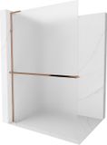 Mexen Kioto+ L paroi de douche avec étagère Walk-in 110 x 200 cm, mat, or rose