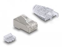 DeLOCK 66904 connecteur de câble RJ-45 gris, transparent