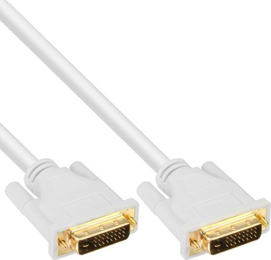 InLine Premium DVI-D Dual Link Monitor Kabel - Wit - 3 meter
