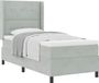 Prolenta Maison Exclusive - Lit boxspring avec tête de lit gris clair 90 x 190 cm, velours