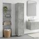 Maison Exclusive Armoire de salle de bain murale, couleur gris béton, dimensions 33 x 34,5 x 160 cm