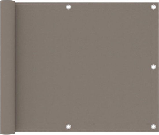 vidaXL Balkonscherm 75x500 cm Oxford Stof Taupe