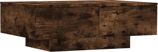 vidaXL salontafel 90x60x31 cm bewerkt hout gerookt eikenkleurig