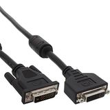 InLine 17776 DVI-D verlenging, Dual Link 24 + 1 stekker op 24 + 1 bus, 2 ferrieten, 5 m