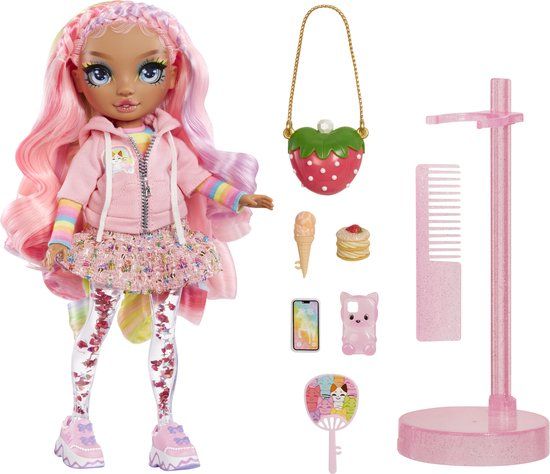 Rainbow High Sparkle & Shine - Rosetta (Pink) Fashion Doll - 28cm with Glitter Legs - Ages 4+