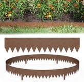 QEENTOE 15 pièces bordure en acier Corten, marron, 100 cmL x 20 cmH | 15M bordure flexible