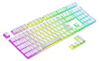 Clavier keycaps PBT - 112 pièces - Blanc - Disposition Ansi et ISO - Translucide