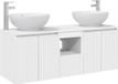 vidaXL Badkamerkastenset 3 st Wit 129 x 44,5 x 80 cm Bewerkt hout