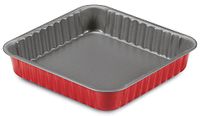 Guardini Rossana 2.0, vierkante vorm 24 x 24 cm, staal met antiaanbaklaag, kleur rood/grijs, roestvrij staal