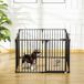 Barrière de sécurité pour cheminée, parc à jeux modulaire pliable à 8 panneaux pour chiens avec porte, sans perçage requis