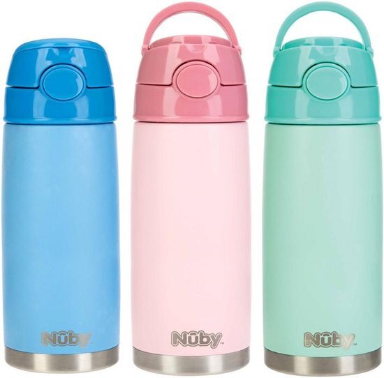 Nuby Pastel Inox Thermosbeker 420ml Blauw 3years+