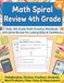 Math Spiral Review 4th Grade: Daily Math Practice 4th Grade Workbook