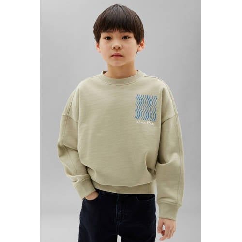 Calvin Klein sweater met print - beige