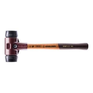 Halder Soft-Face Hammer with Rubber Composite Inserts (Black) - Quantity: 1