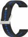 By Qubix - Smartwatch bandje voor Garmin Forerunner 55 / 70 / 165 / 170 / 245 / 570 (42mm) / 645 - Dot Pattern - Zwart met blauw - 20mm